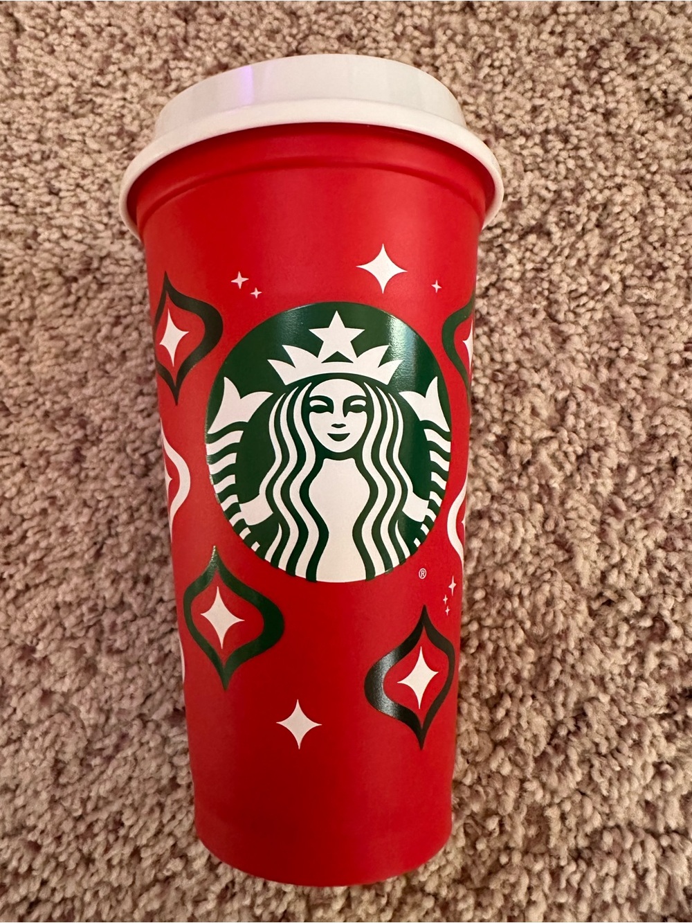 Last Call - Starbucks Red and Green Holiday Tumbler with White Lid